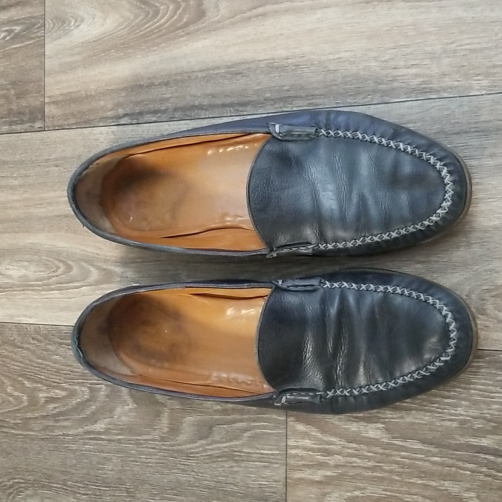 Salvatore Ferragamo Men's Black Leather Loafer Size 10